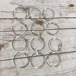 Clear‎ Plastic Shower Curtain Hooks
